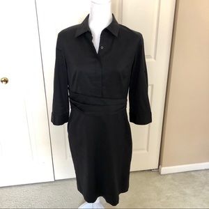 Ann Taylor Black Shirt Dress - Size 10